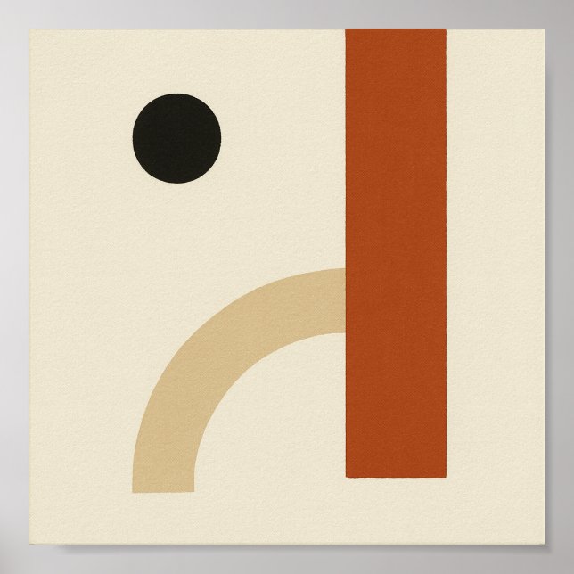 Affiche Minimal Geometric Abstract Modern Art Print (Devant)