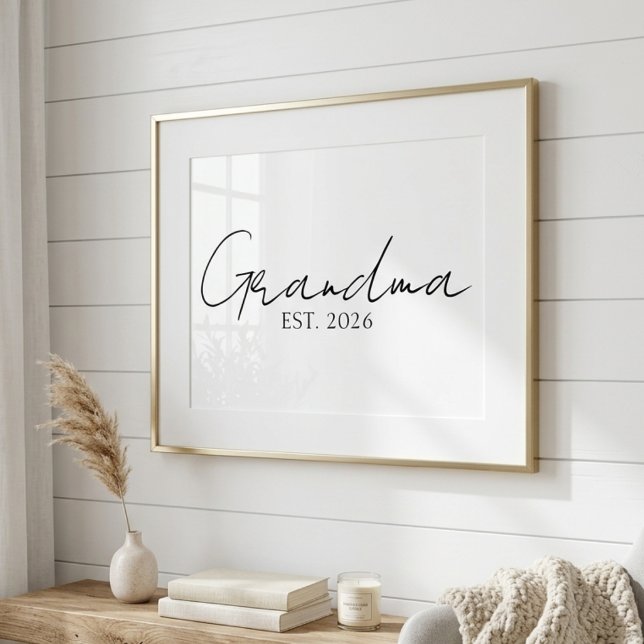 Affiche Minimal Grand-Mère Depuis Année Typographie De Scr (Créateur téléchargé)