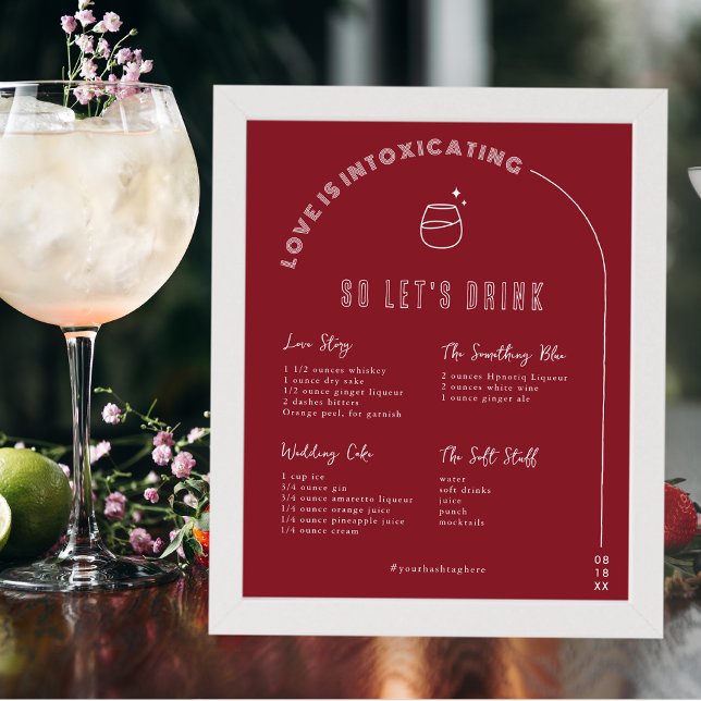 Affiche Minimal moderne | Signature Mariée & Salle Boisson (Créateur téléchargé)