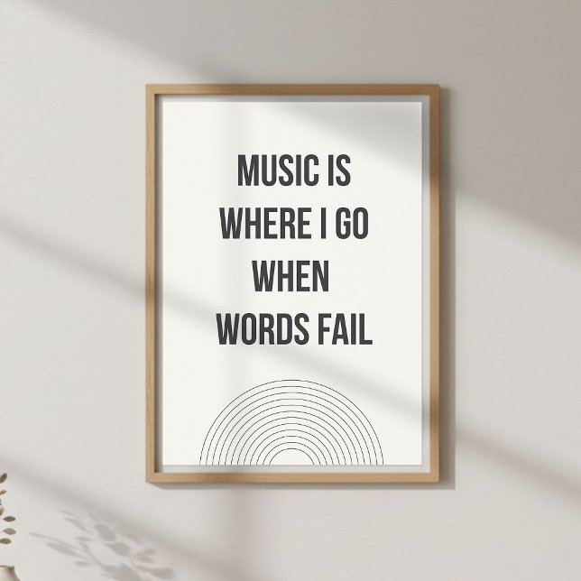 Affiche Minimal music lover quote (Créateur téléchargé)