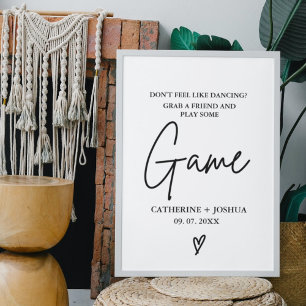 Affiche Minimal Ne pas avoir envie de danser jouer un sign