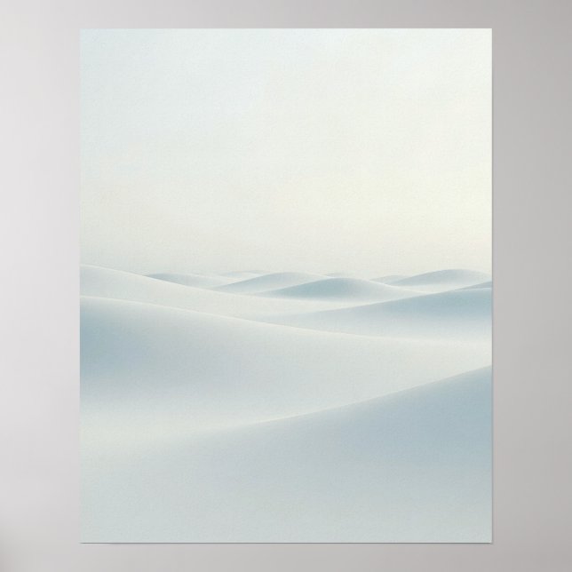Affiche Minimal Winter Snow Landscape Art Print (Devant)