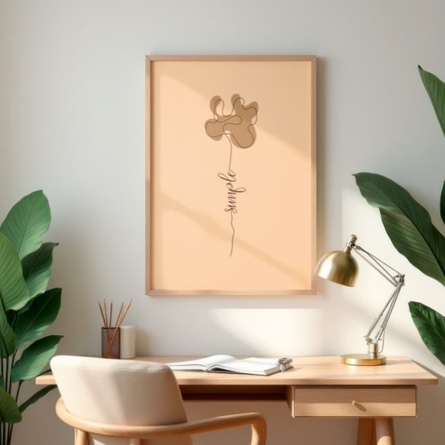 Affiche Minimalism Simple Flower Wall Art (Créateur téléchargé)