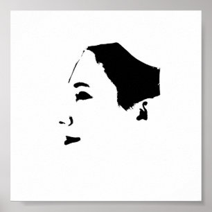 Affiche Minimalisme Dessin Dessin Femme Lady Girl Face
