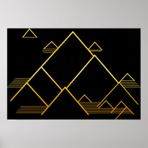 Affiche Minimalisme du sommet de montagne