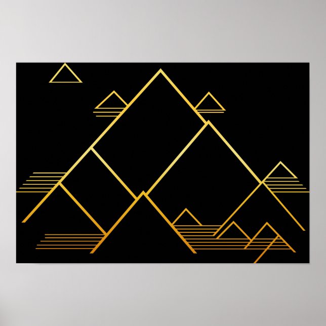 Affiche Minimalisme du sommet de montagne (Devant)