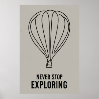 Affiche Minimalisme moderne N'arrêtez jamais d'explorer