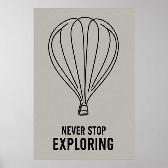 Affiche Minimalisme moderne N'arrêtez jamais d'explorer (Devant)