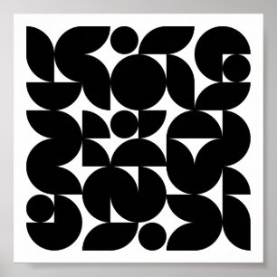 Affiche minimalisme moderne noir et blanc motif