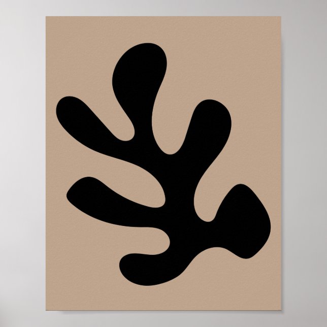 Affiche Minimalist Abstract Algae Matisse Style  (Devant)