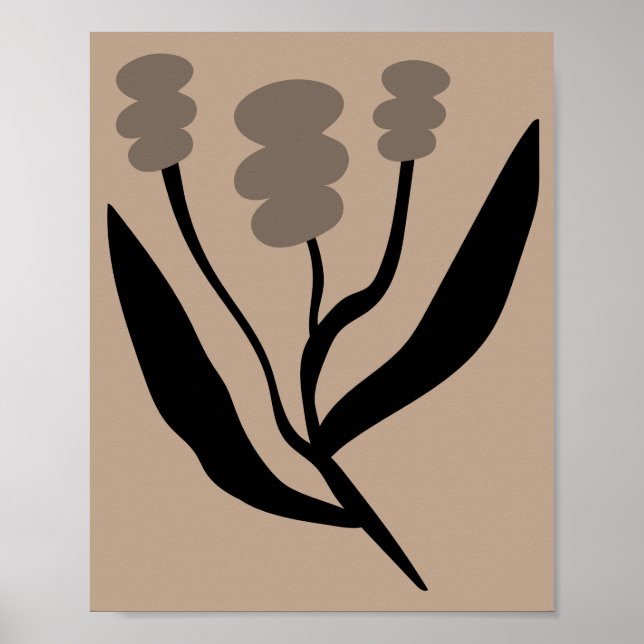 Affiche Minimalist Abstract Botanical Matisse Style (Devant)