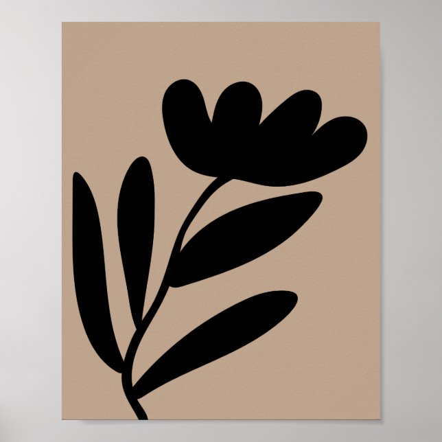 Affiche Minimalist Abstract Flower Matisse Style (Devant)