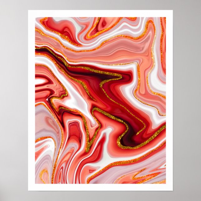 Affiche Minimalist Aesthetic Abstract Marble (Devant)