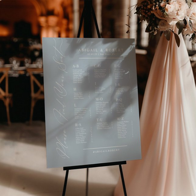 Affiche Minimalist Alphabetical Wedding Seating Chart (Créateur téléchargé)