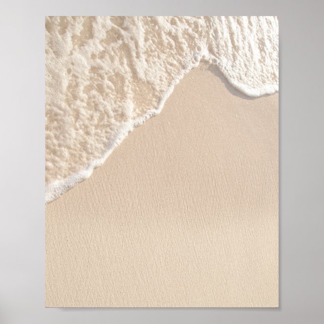 Affiche Minimalist Beach Wave Ocean Sand (Devant)