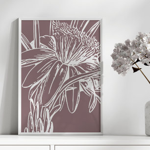 Affiche Minimalist Botanical Floral Line Drawing Artwork
