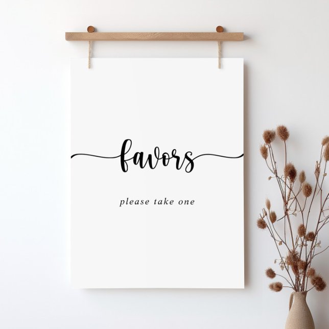 Affiche Minimalist Calligraphy Favors Sign (Créateur téléchargé)