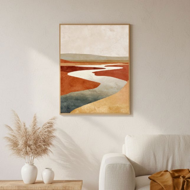 Affiche Minimalist Desert River Abstract Wall Art (Créateur téléchargé)