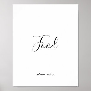 Affiche Minimalist Food Table Sign