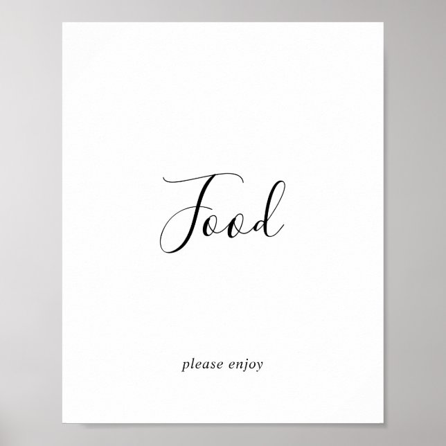 Affiche Minimalist Food Table Sign (Devant)