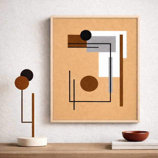 Affiche Minimalist Geometric Balance in Neutral Tones (Créateur téléchargé)