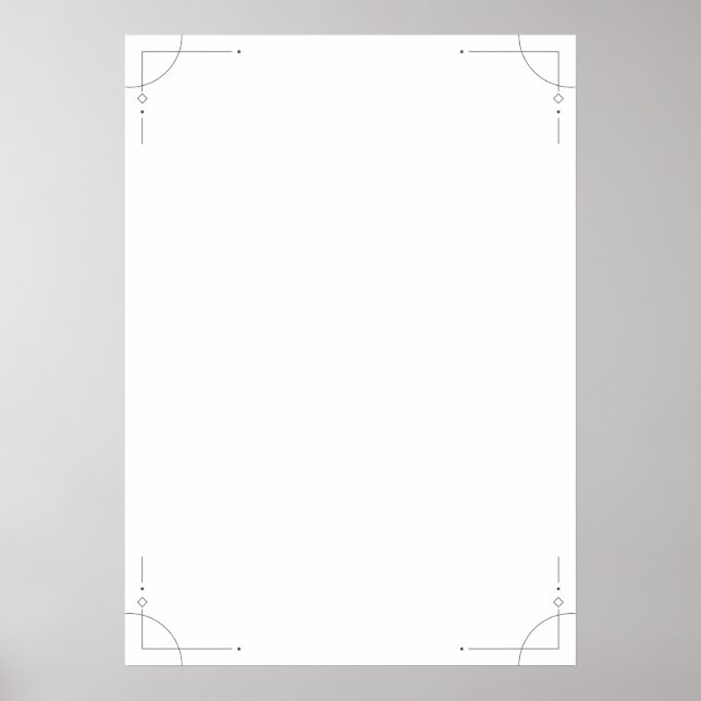 Affiche Minimalist Geometric Wedding Seating Chart (Devant)