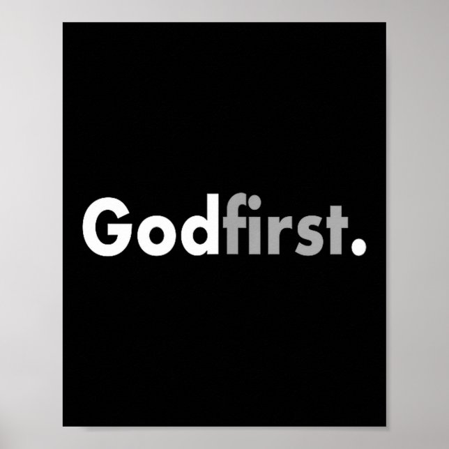 Affiche Minimalist God First Simple Christian  (Devant)