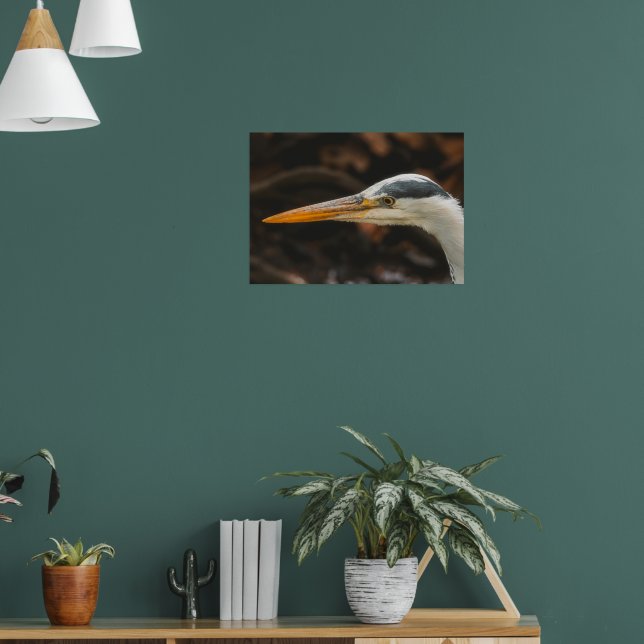 Affiche Minimalist Grey Heron Profile Fine Art Print (Salon 1)