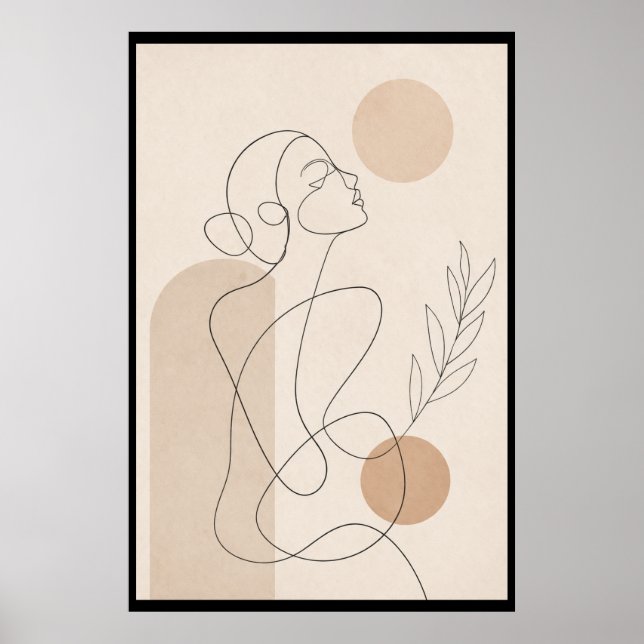 Affiche Minimalist Line Art Woman (Devant)