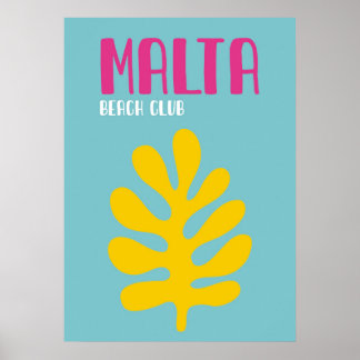 Affiche Minimalist Malta Coastal Decor