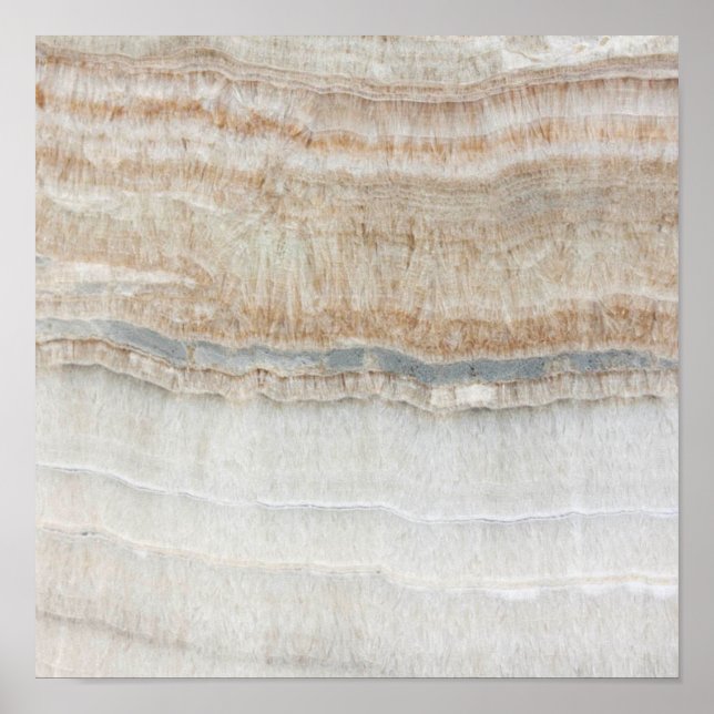 Affiche minimalist modern chic beige tan white grey marble (Devant)