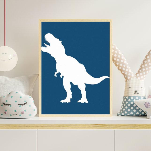 Affiche Minimalist T-Rex Dinosaur Silhouette Nursery Wall (Créateur téléchargé)