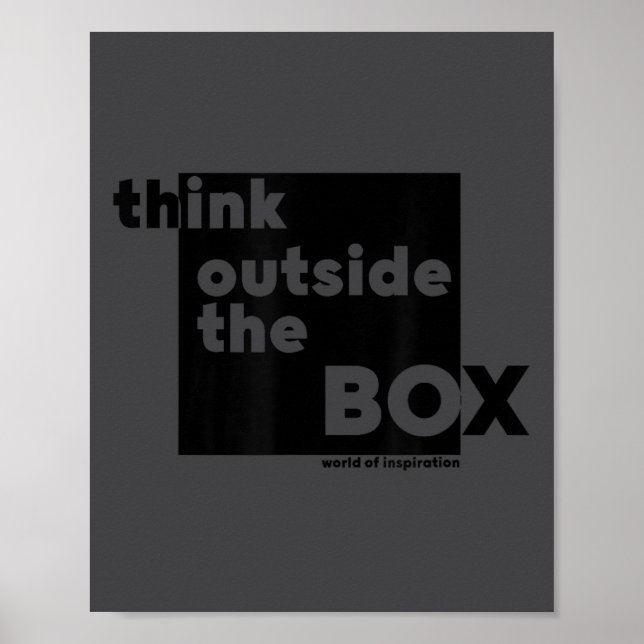 Affiche Minimalist Think Outside The Box  (Devant)
