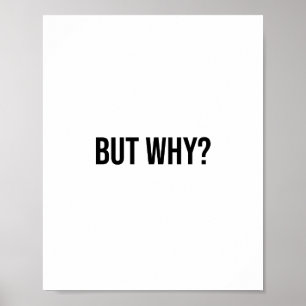 Affiche Minimalist Typography Sayings - But Why?