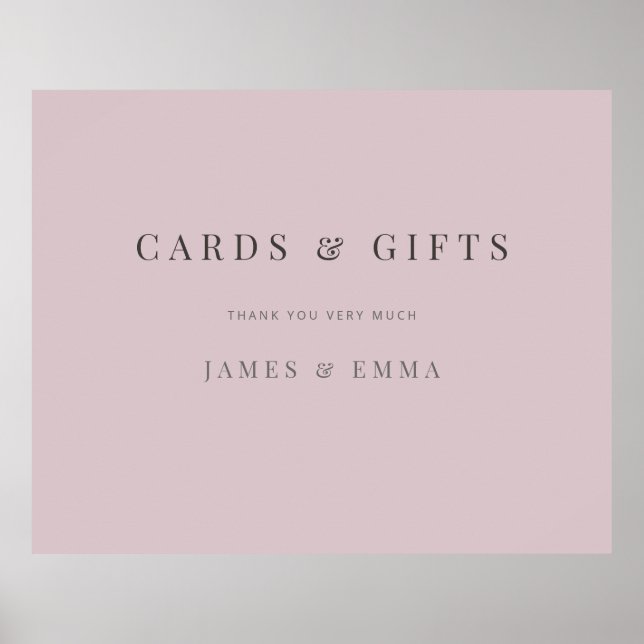 Affiche Minimalist Typography Sign Dusky Rose (Devant)