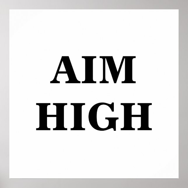 Affiche minimaliste Ambition élevée (Devant)