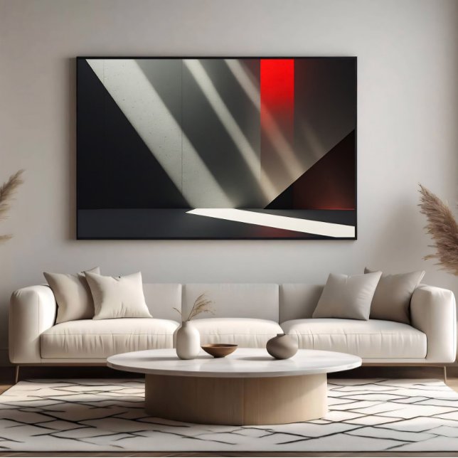 Affiche Minimaliste Béton & Lumière Rouge (Créateur téléchargé)