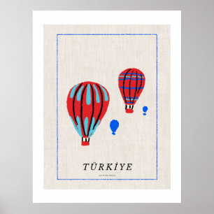 Affiche minimaliste Cappadoce - Souvenir de Türkiy