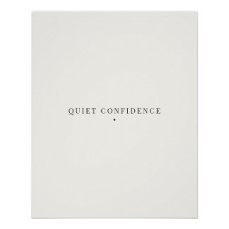 Affiche minimaliste Confiance discrète