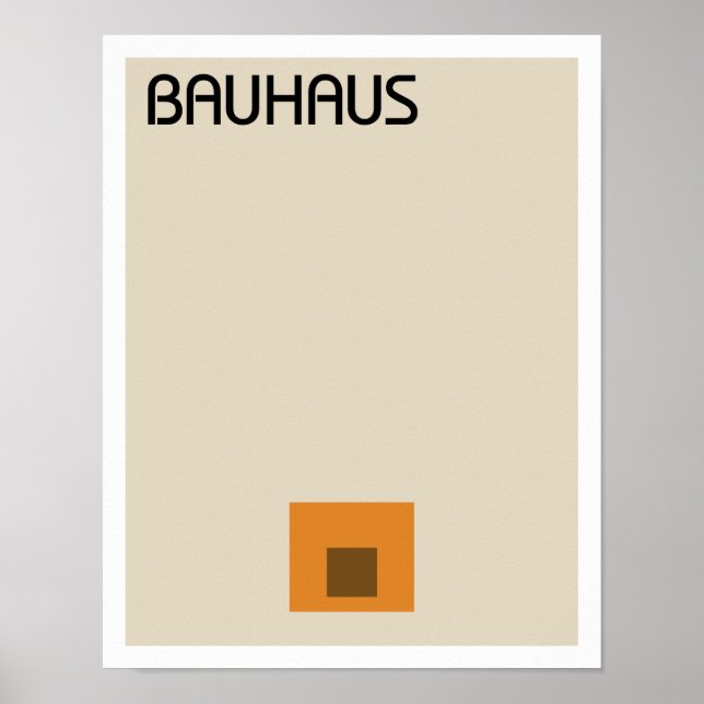 Affiche Minimaliste de Bauhaus II (Devant)