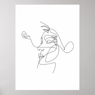 Affiche minimaliste de couple en ligne