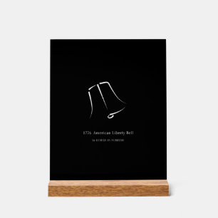 Affiche minimaliste de la cloche de la liberté amé
