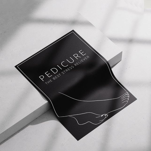 Affiche minimaliste de pédicure relaxante (Créateur téléchargé)