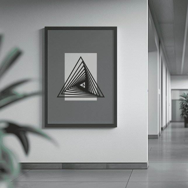 Affiche Minimaliste des triangles infini (Créateur téléchargé)