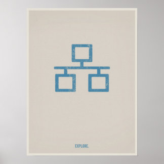 Affiche minimaliste Ethernet