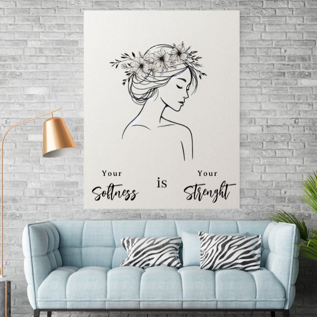 Affiche Minimaliste Femme Art Linéaire Scandinave Neutre (Créateur téléchargé)