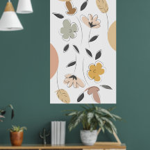Affiche minimaliste florale
