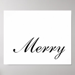 Affiche Minimaliste Joyeux Script 