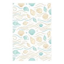 Minimaliste Lagero Coquillages & Vagues de l'océan
