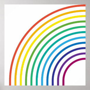Affiche Minimaliste Moderne Contemporain Arc-en-ciel de St
